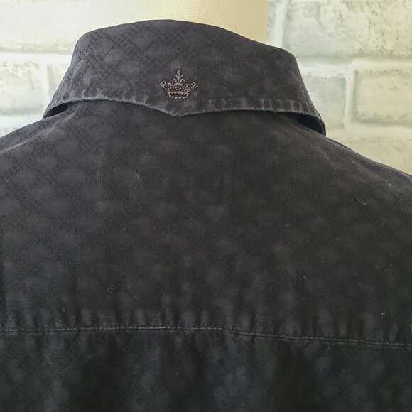 English Laundry Classic Collection Men's Black Flip Cuff L/S Shirt Cotton Large - Picture 9 of 9